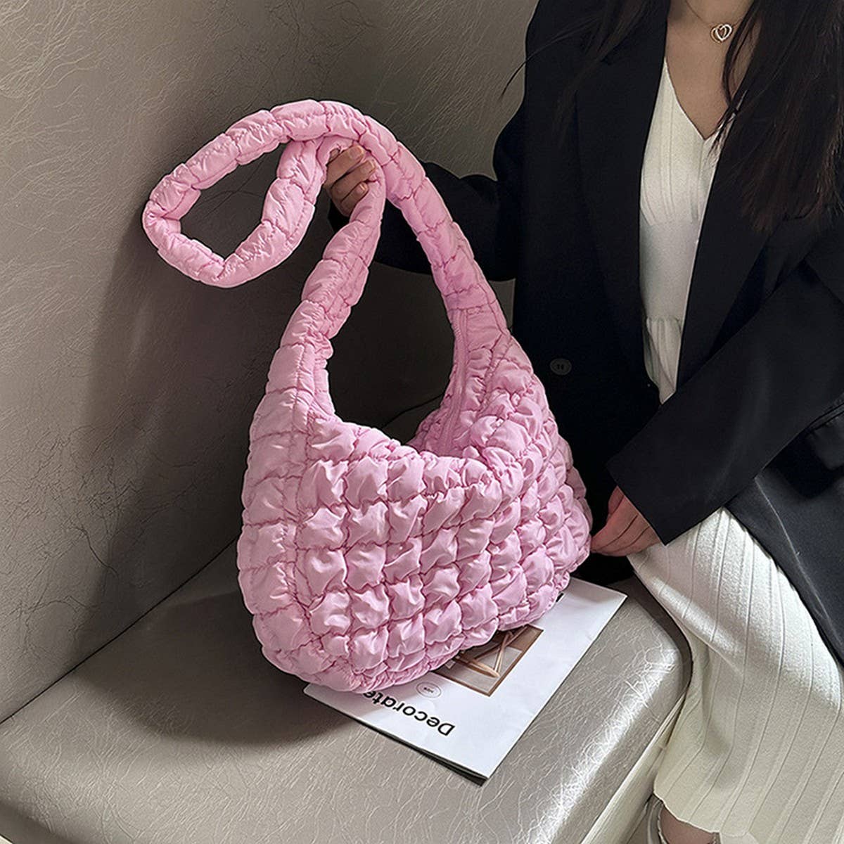 Large Puffy Cloud Tote Shoulder Bag_CUAB00481