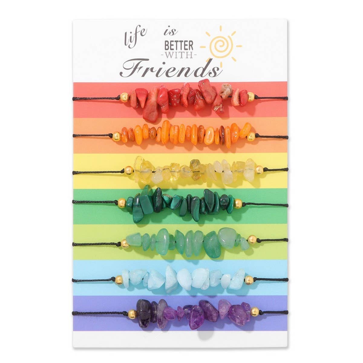 IRREGULAR GRADIENT COLOR CARD SIMPLE BRACELET