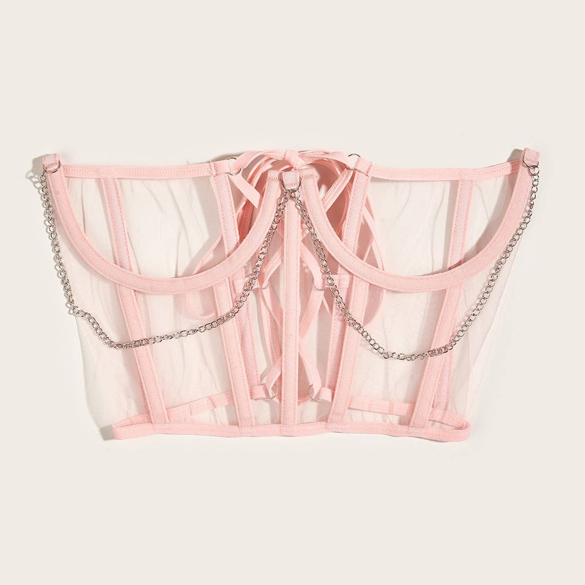 CWABE0976_CHAIN VEST WITH BRA AND UNDERWIRE WAISTBAND