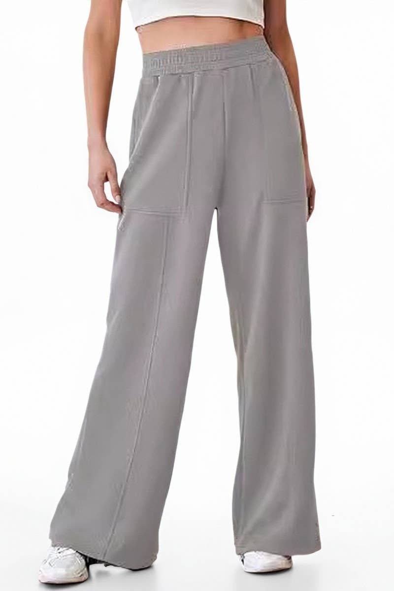 CWBLP01043_CASUAL HIGH WAIST WIDE LEG PANTS