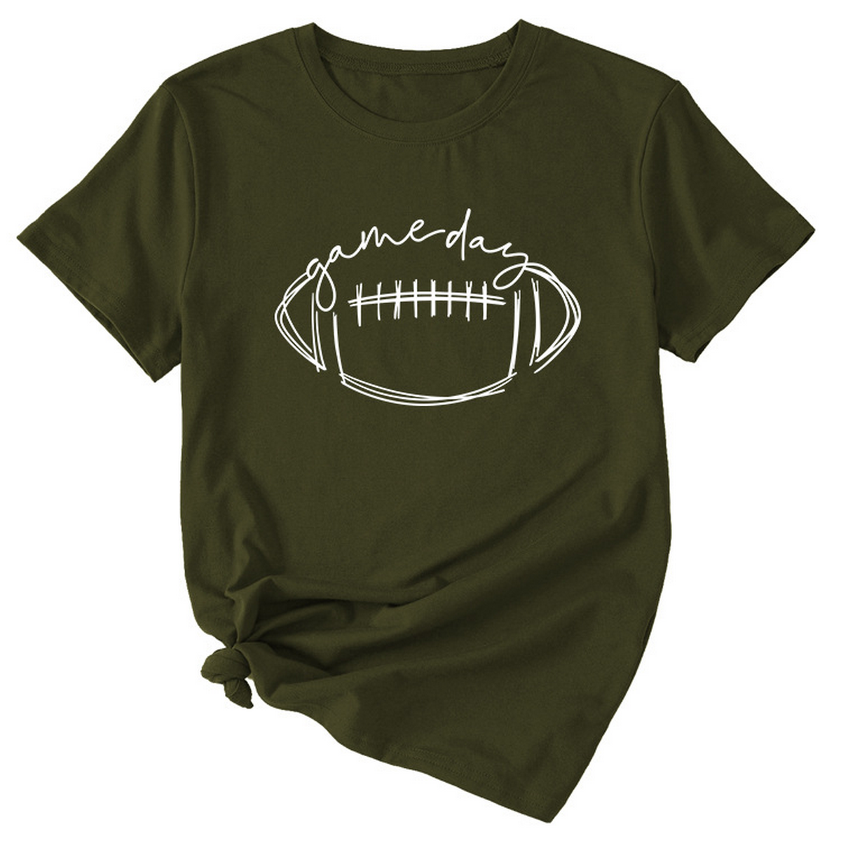Women??¢s Casual Tee with Fun Football Print_CWDSD8368
