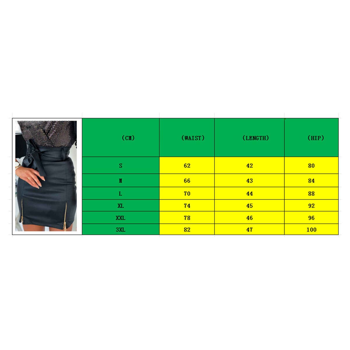 LEATHER SEXY ZIPPERED HIGH FANNY PACK HIP SKIRT