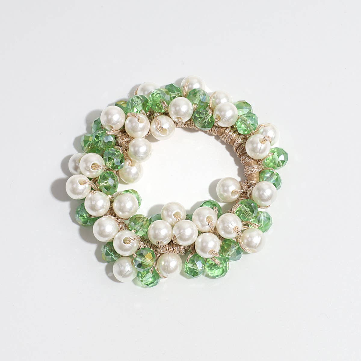 SIMPLE IMITATION PEARL CRYSTAL HAIR ROPE_CWAHA2202