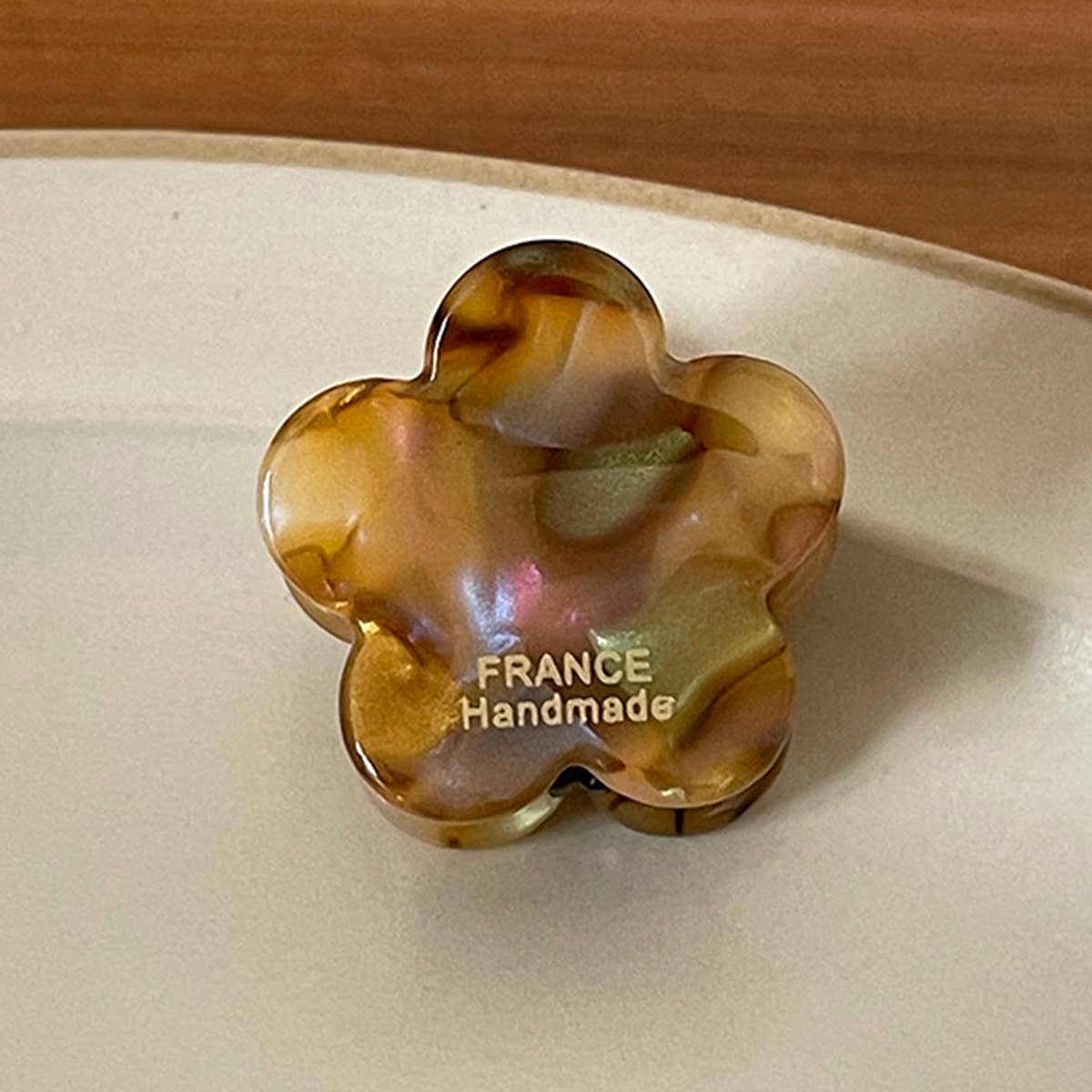 VINTAGE INK FLOWER SMALL HAIR CLAW HAIR CLIPS_CWAHA0863