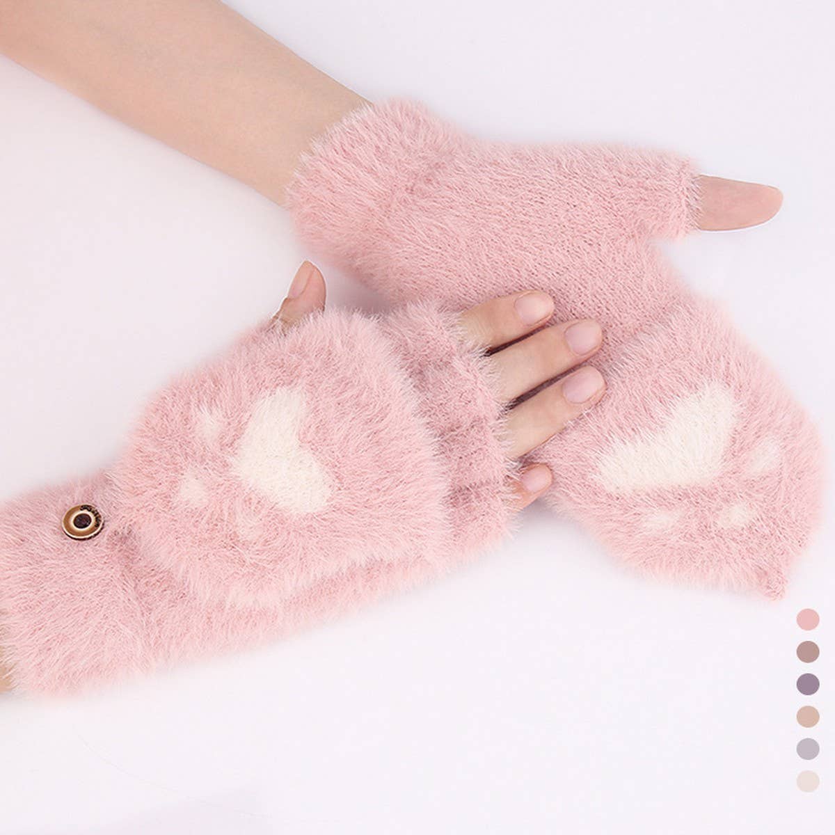 NEW WOMEN'S FLAP KNITTED FINGERLESS GLOVES_CWAG0247