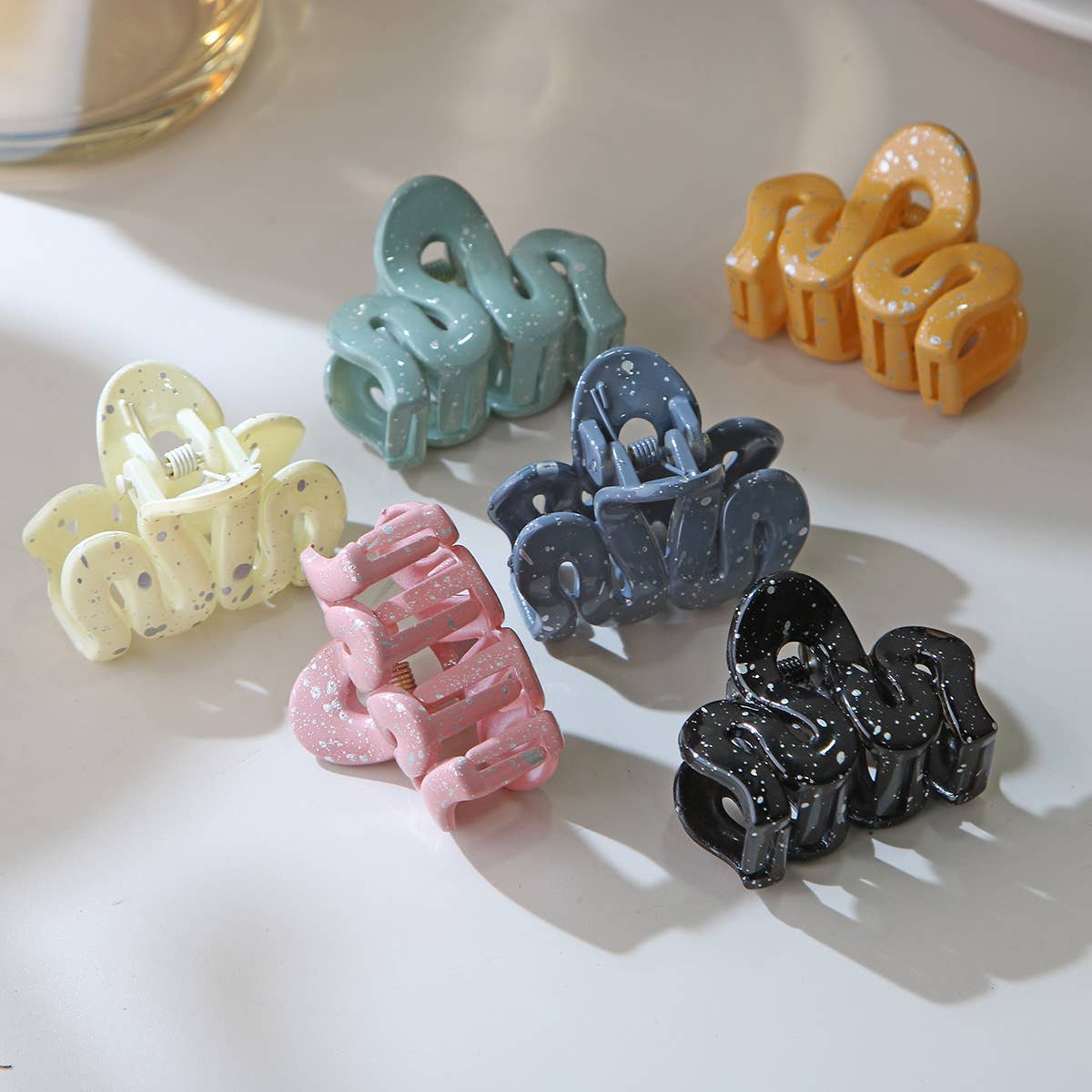 Morandi color inkjet wavy small gripper