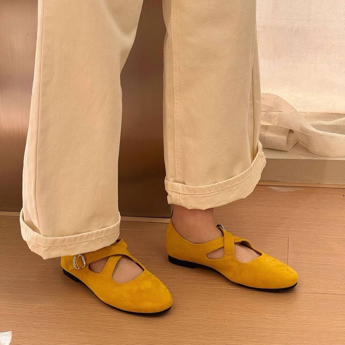 Suede Cross Strap Hidden Wedge Mary Janes_CWSHF0131