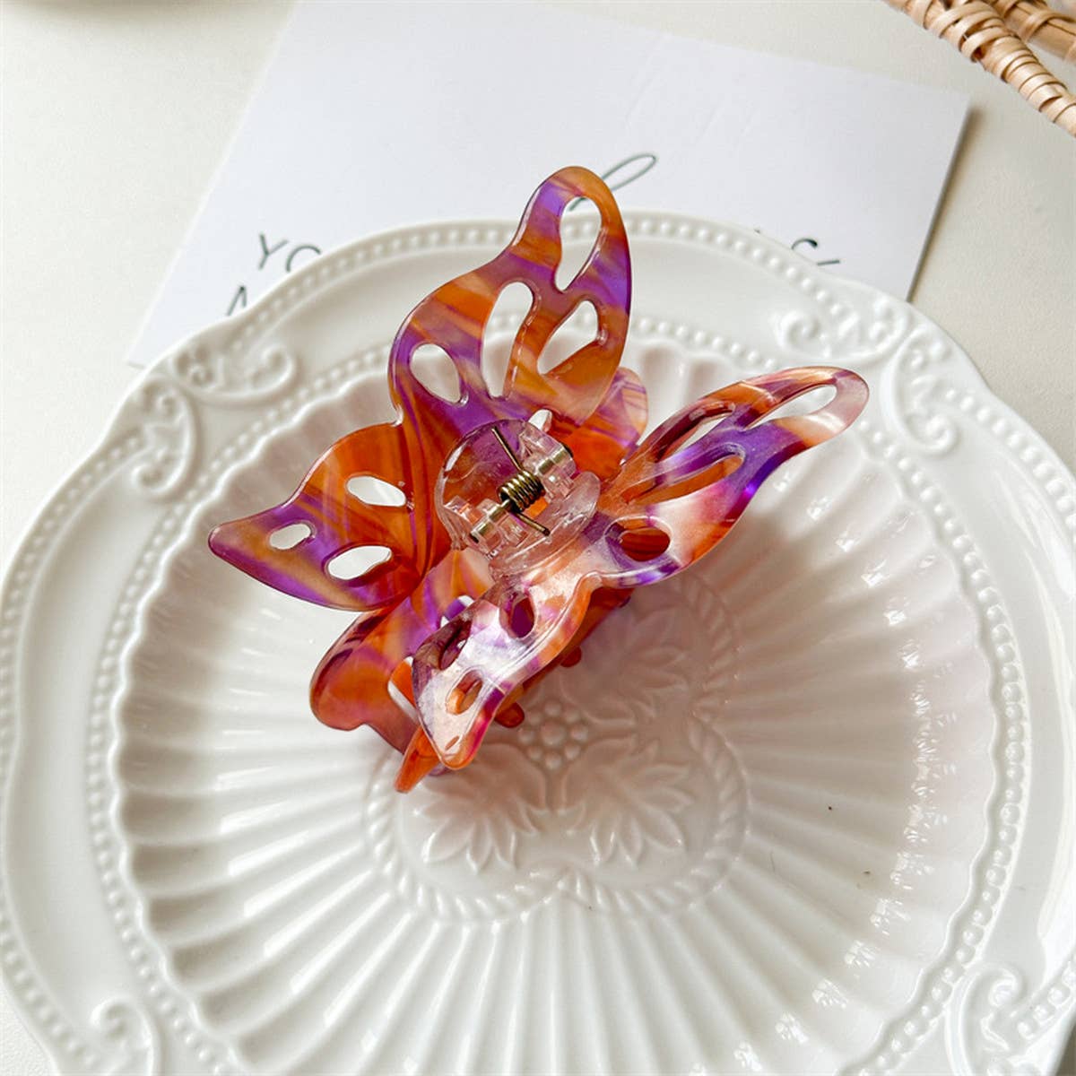 New Large Hollow Butterfly Hair Claw Women's Clip_CWAHA1028