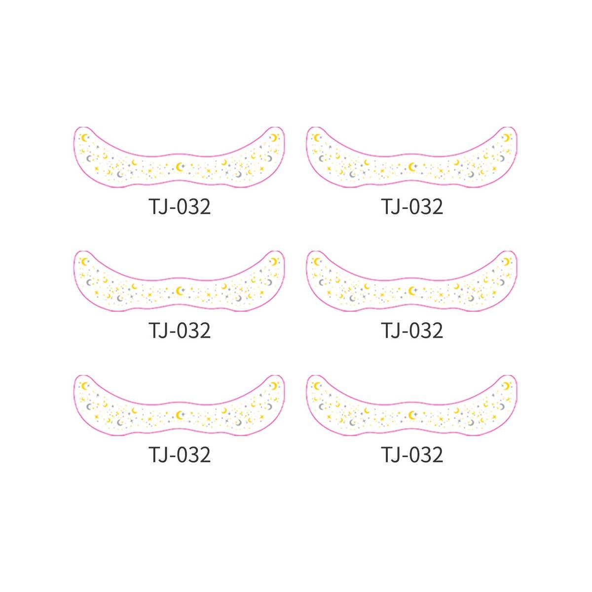 Metallic Freckle Face Tattoo Stickers Gold Silver