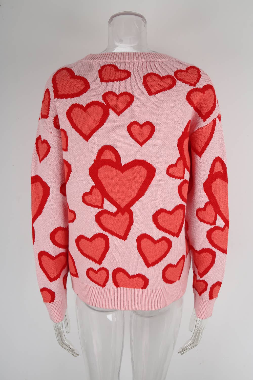 Fashion assorted jacquard love heart sweater