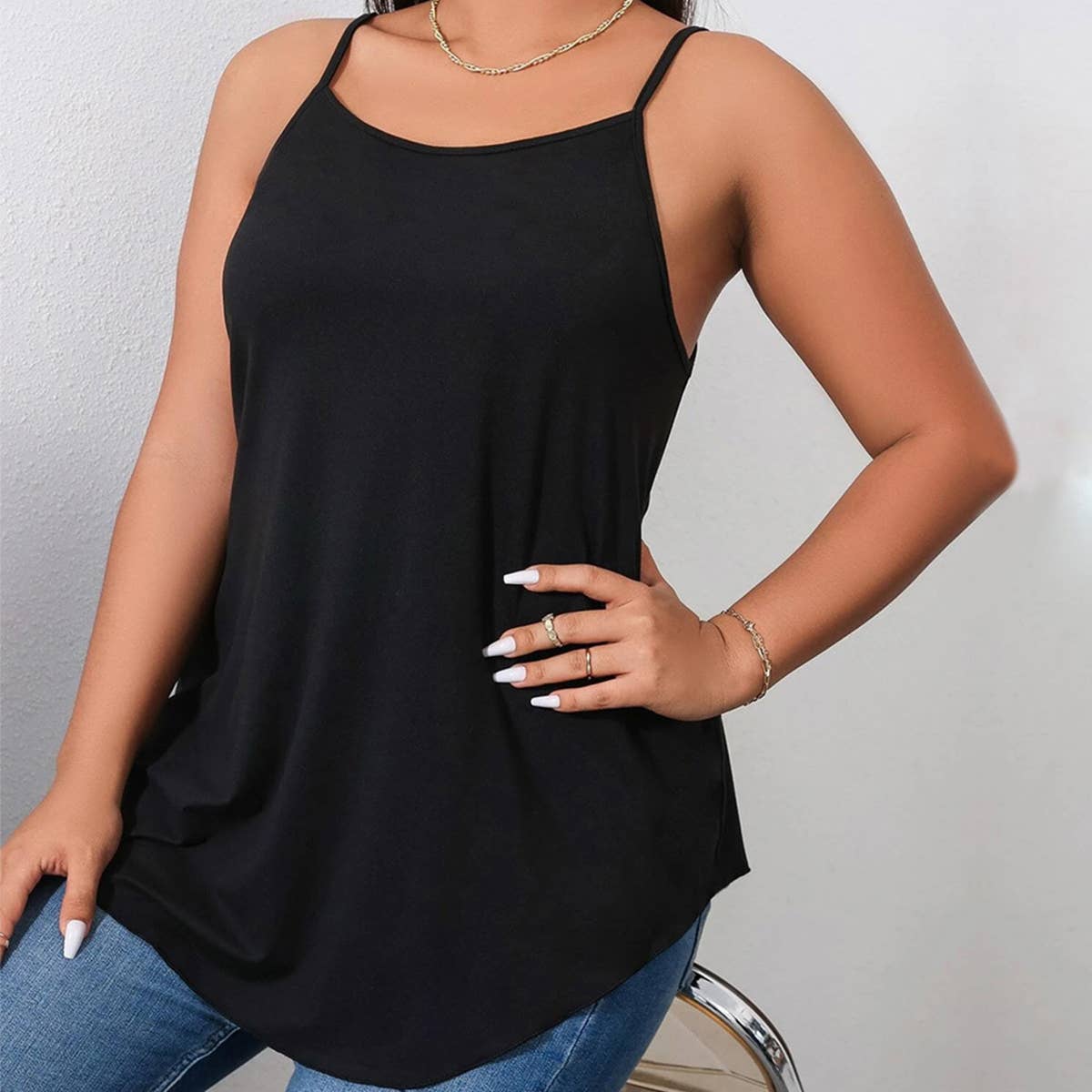 Solid colored tank tops go with everything