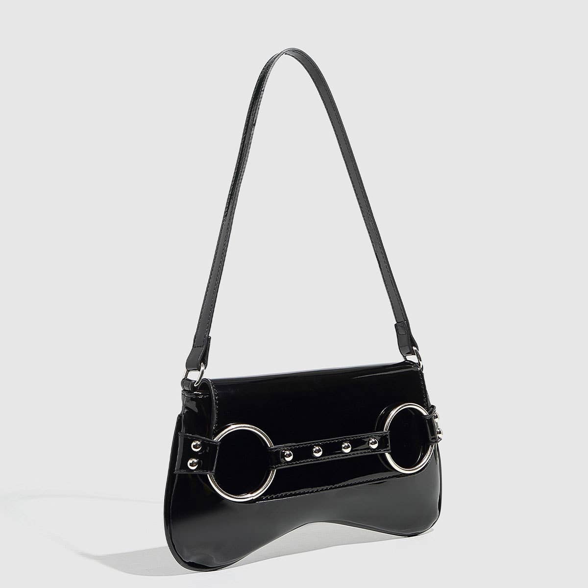 Glossy Macaron Jelly Underarm Wrist Bag_CWAB5694