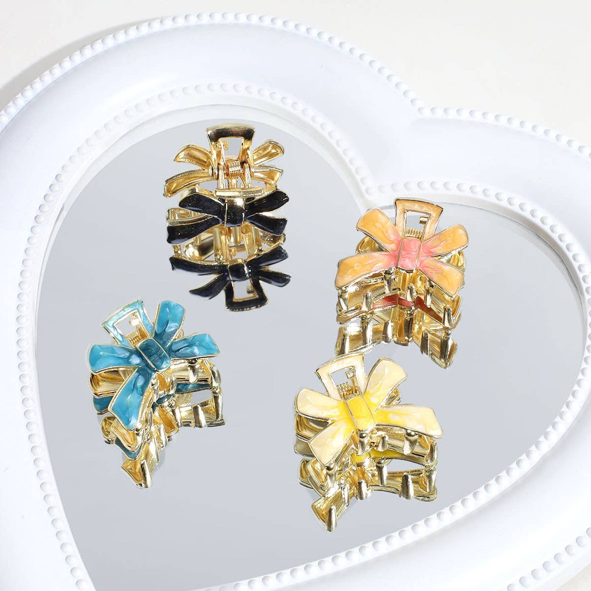 Small Bow Hair Claw, Sweet Side Clip for Princess_CWAHA2339