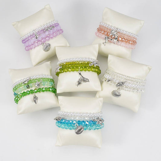 CWAJE05707_BOHO OCEAN STARFISH DOLPHIN SHELL BRACELET