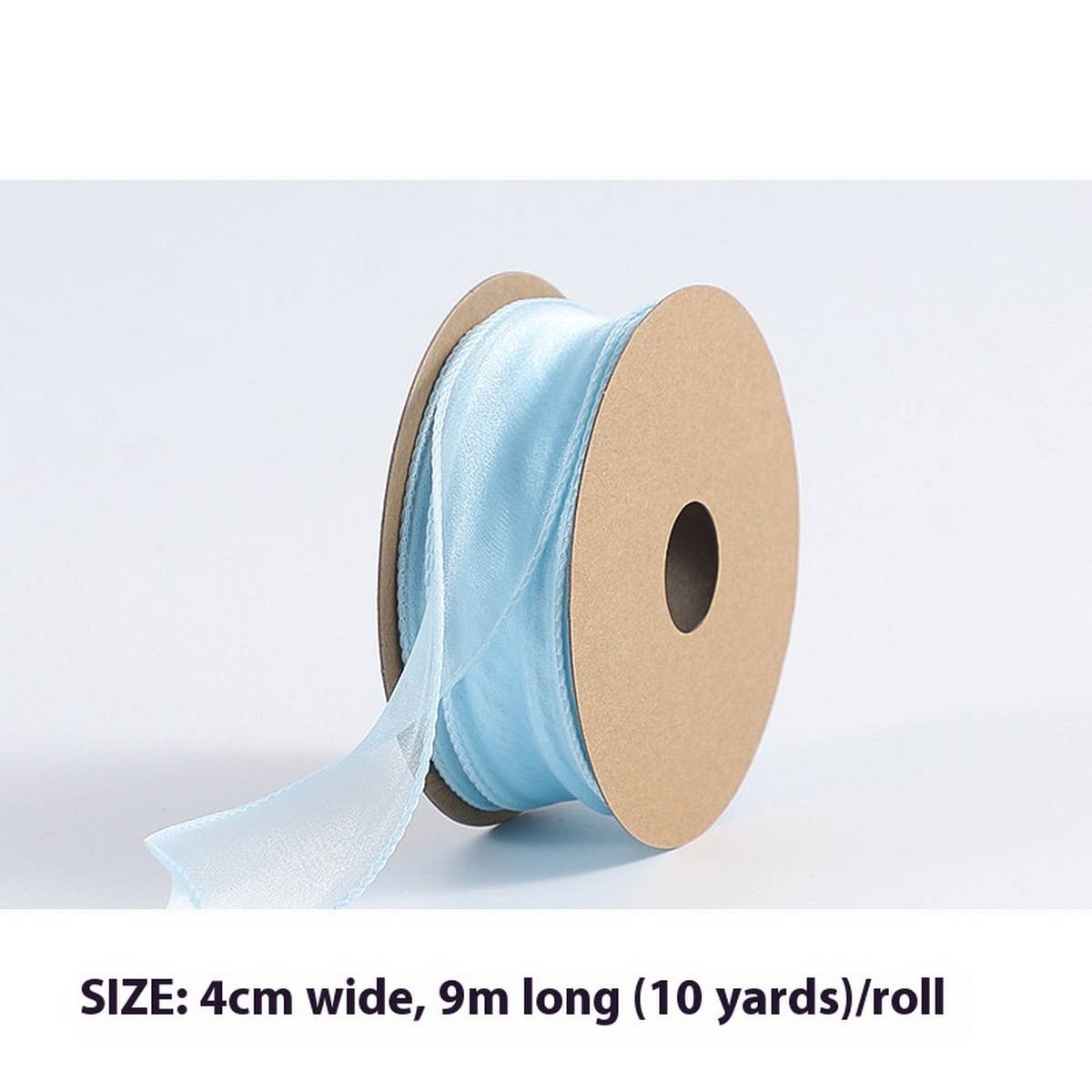 PLAIN FISHTAIL ORGANZA WITH FLORAL BINDINGDIYRIBBON_CWMM5788