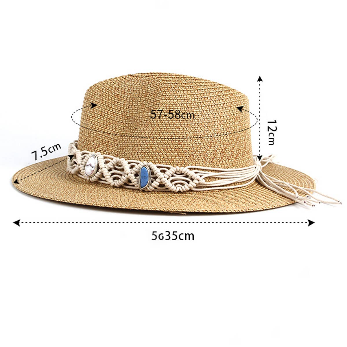 FASHIONABLE AND PERSONALIZED HOLLOW PANAMA HAT_CWAH1199