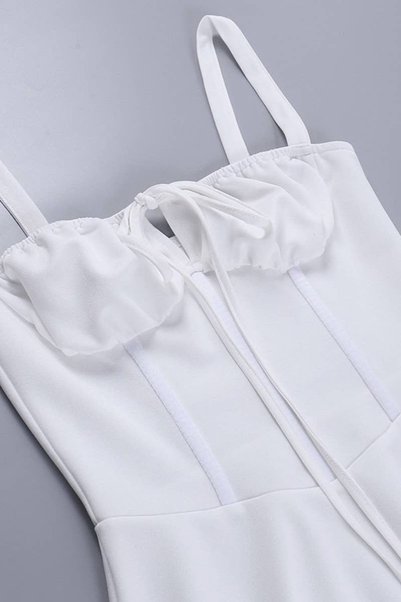 CWDSD6731_SOLID COLOR STRAPPY SUSPENDER SHORT DRESS