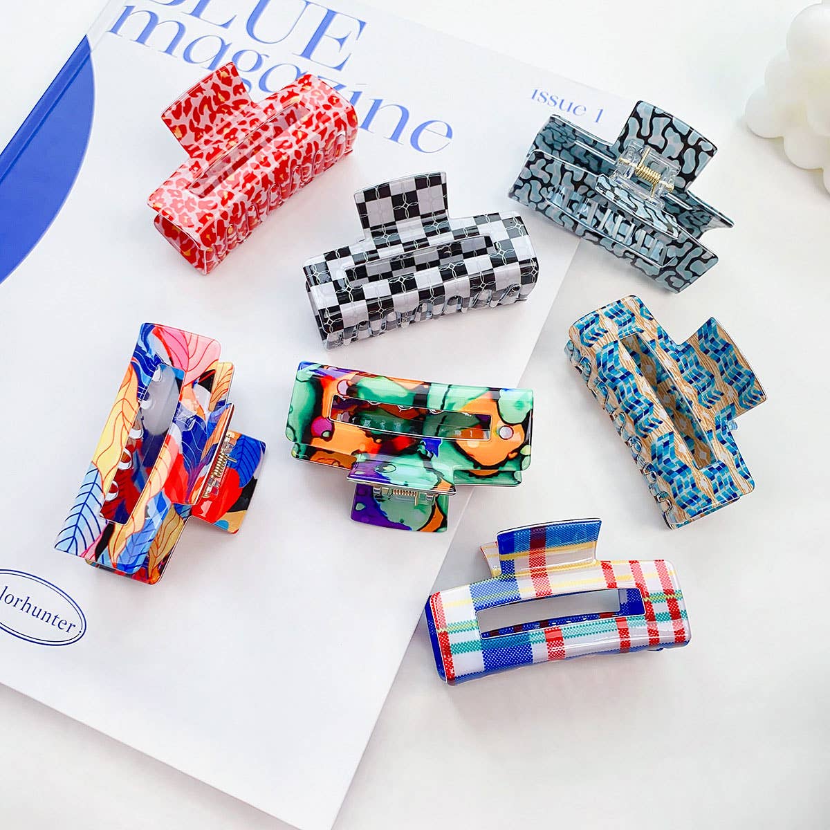 Spring Tropical Floral Hair Claw - Hollow Design_CWAHA0401