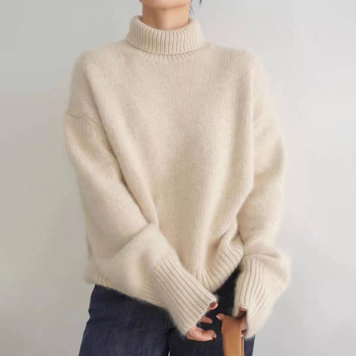 Women's Thick Knit Turtleneck Sweater