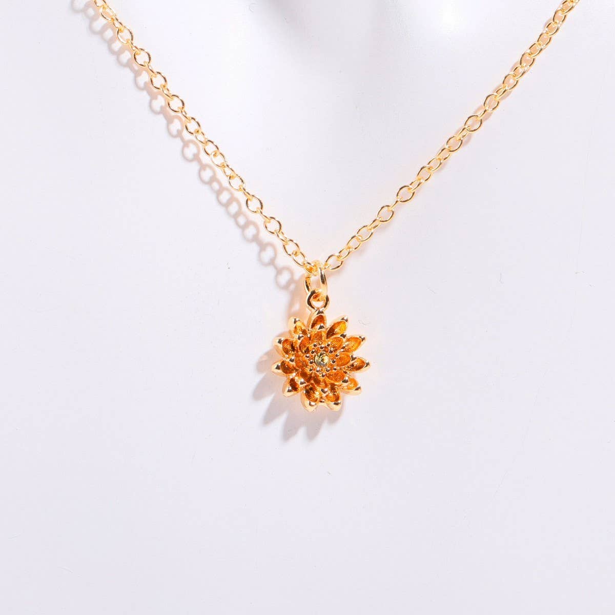 December birth flower pendant 3D necklace