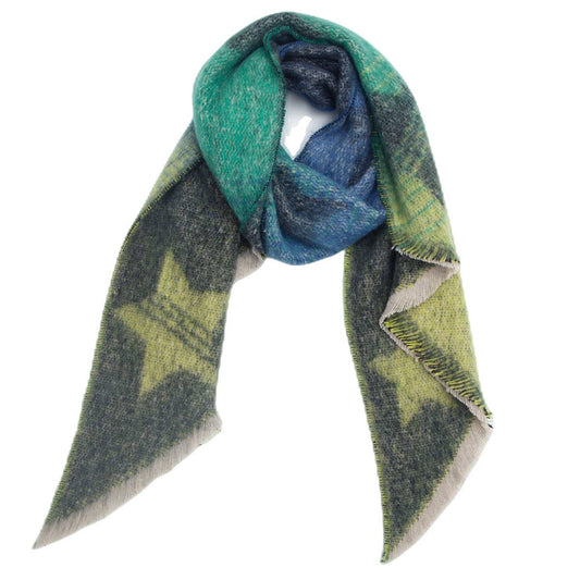 Diamond Pattern Scarf-Chunky Loop Yarn Winter Wrap