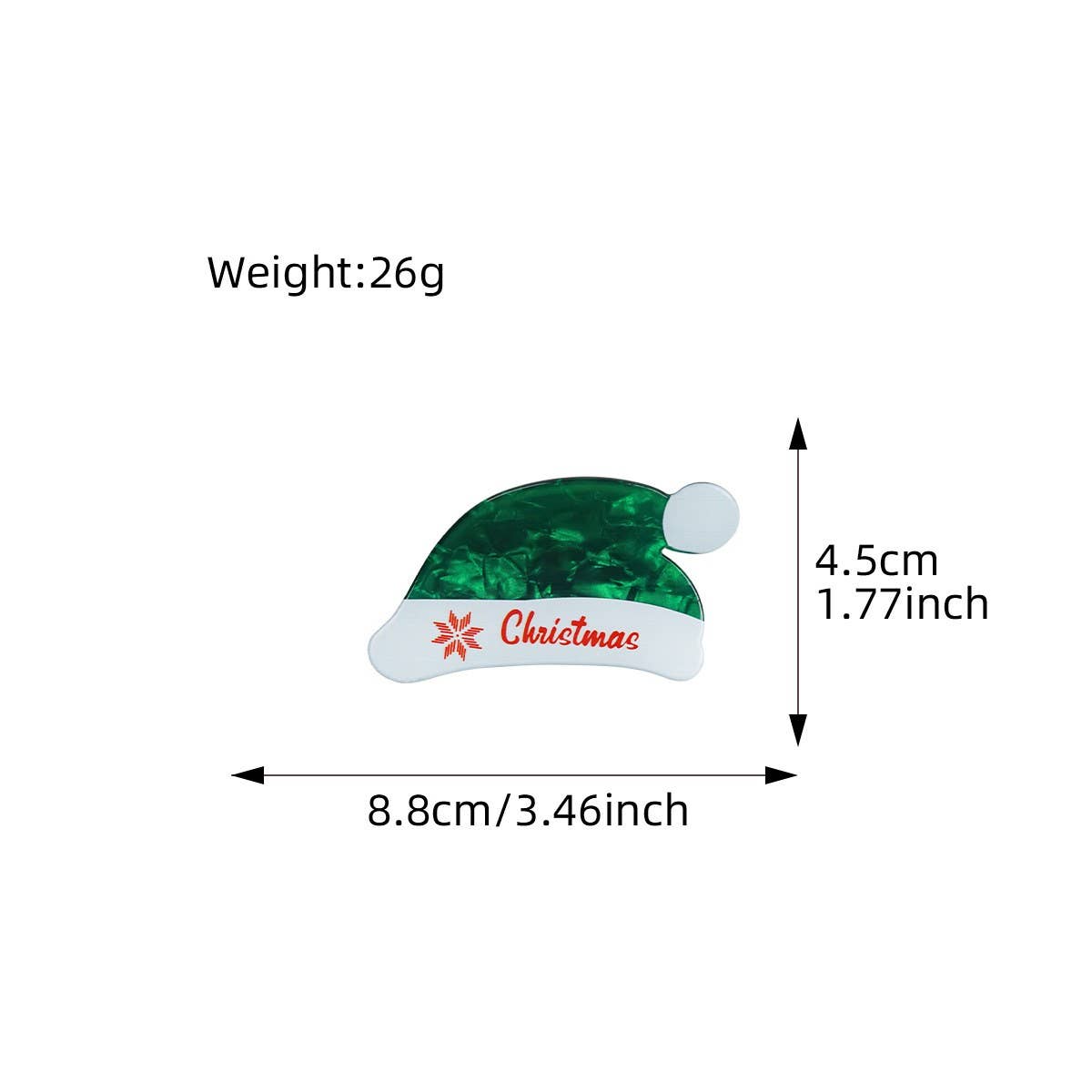 CHRISTMAS CARTOON PRINT SANTA HAT HAIRPIN_CWAHA1581