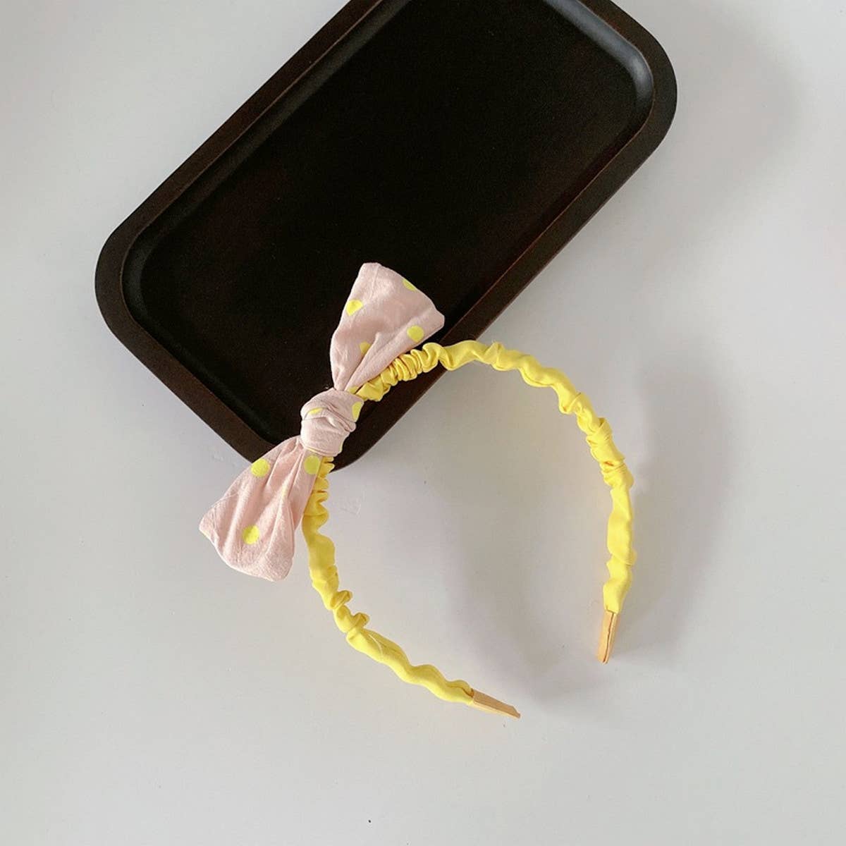 CHILDREN'S POLKA DOT BOW HEADBAND