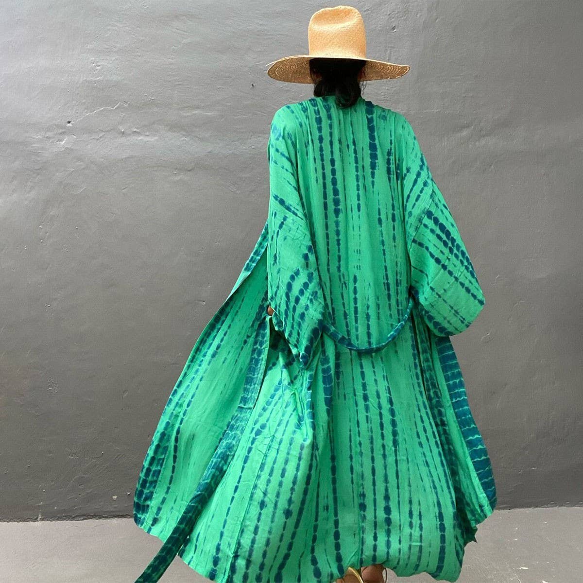 Tie-Dye Beach Cover-Up Cardigan Bikini Sunscreen