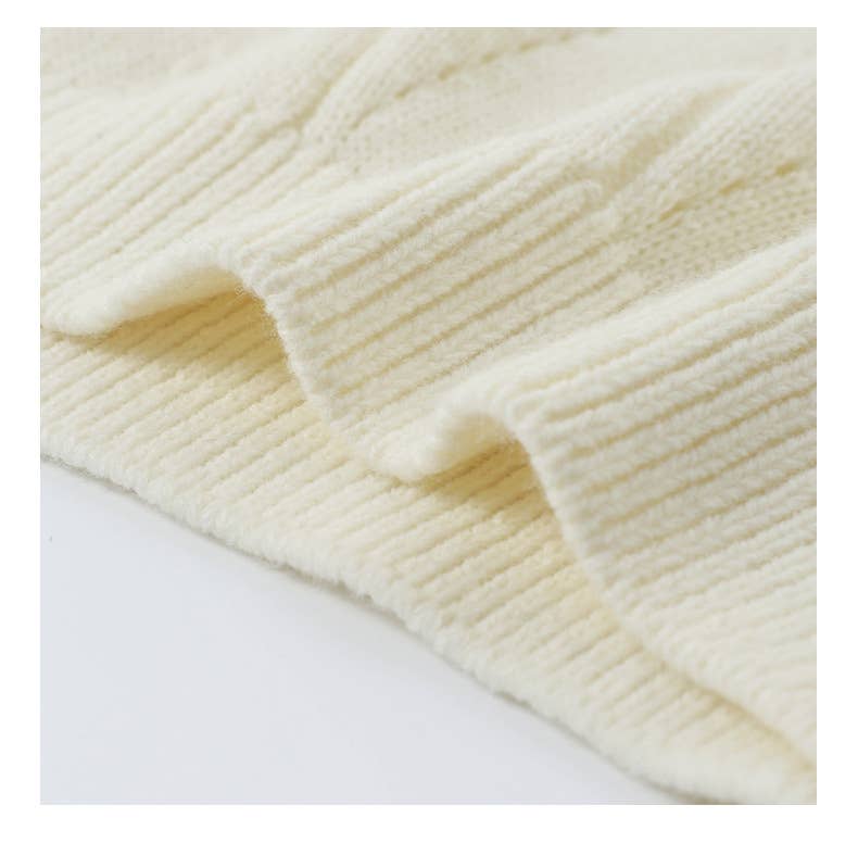 Temperament half turtleneck wool blend sweater