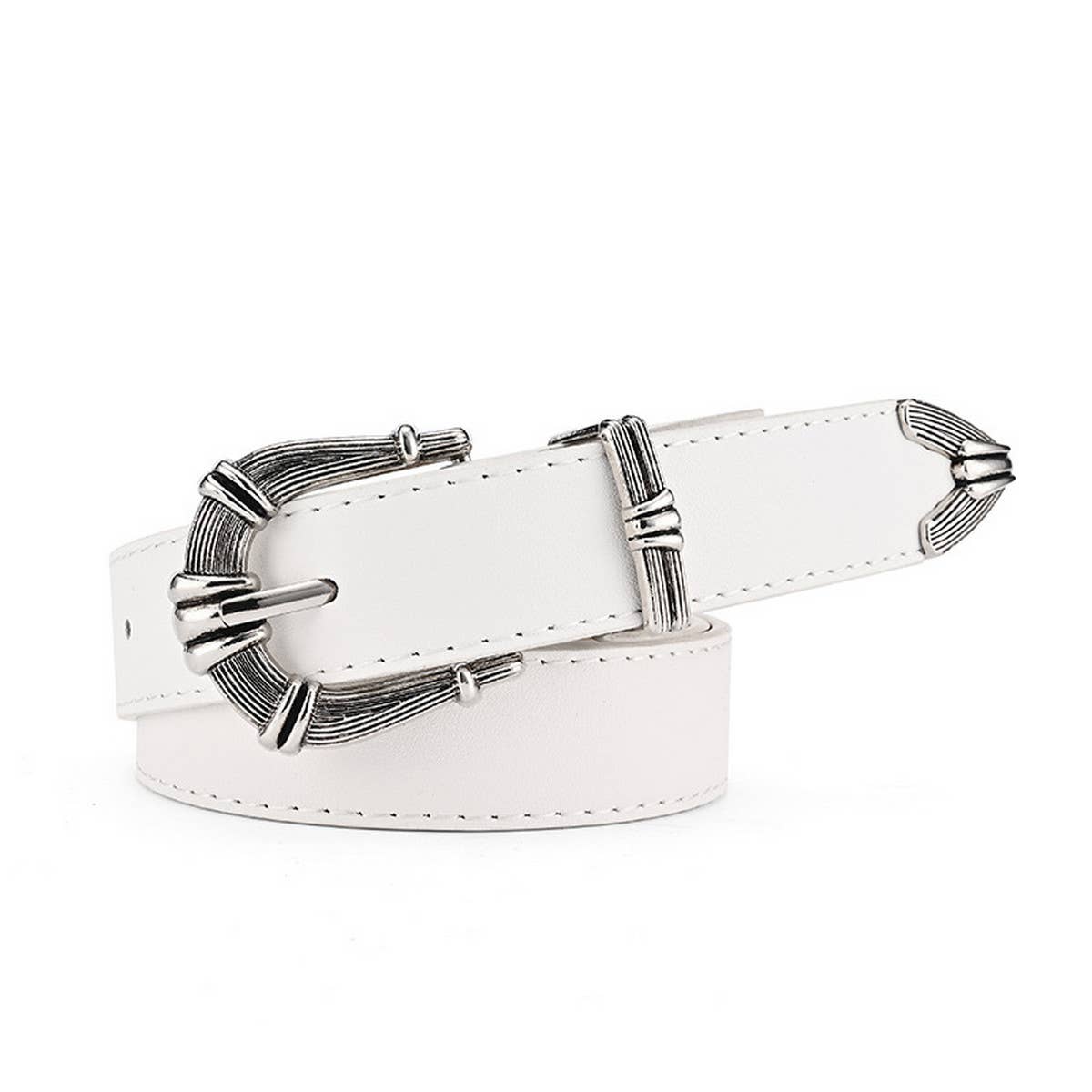 WOMEN TRENDY BELT WITH GUN BUCKLE_CWABE0367