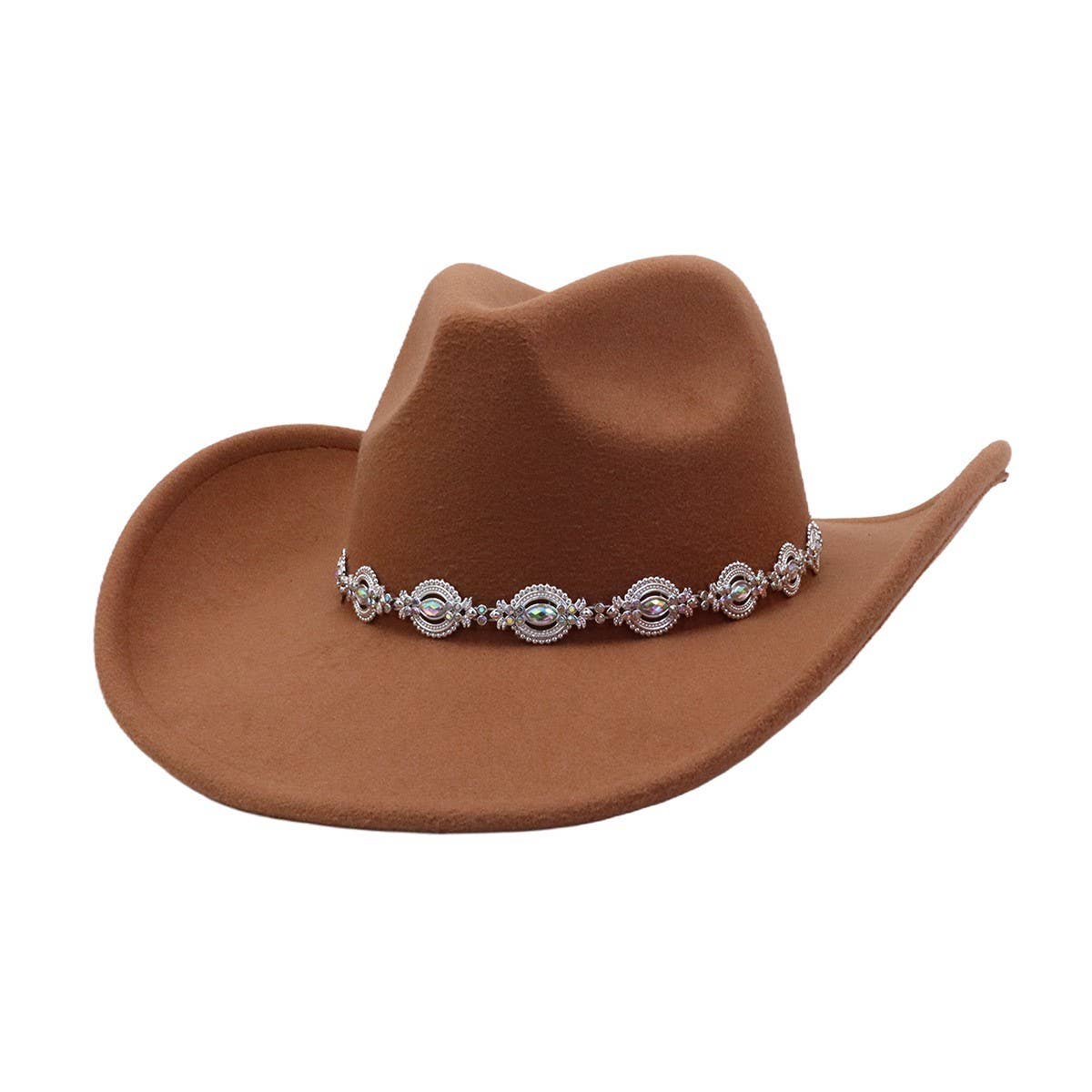 Ethnic  Felt Cowboy Hat Western Fedora_CWAH04430