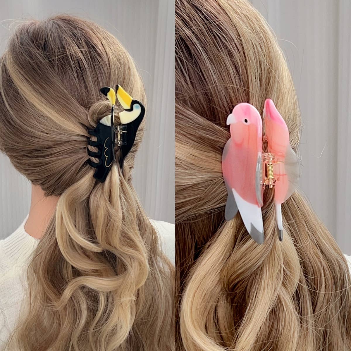 Parake-like acetate board hair clip headwear