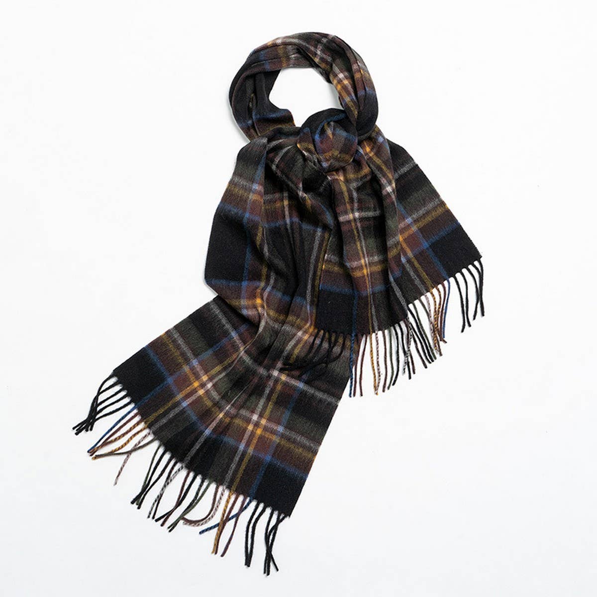 Nordic Plaid Wool Scarf ??Warm Winter Couple Wrap_CWASC2357