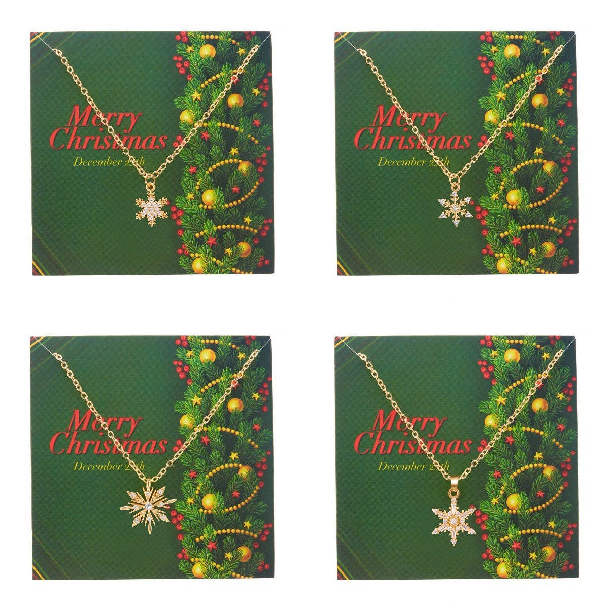 ALL-MATCH NEW CHRISTMAS SNOWFLAKE NECKLACE_CWAJE2394
