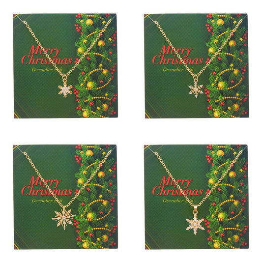 ALL-MATCH NEW CHRISTMAS SNOWFLAKE NECKLACE_CWAJE2394