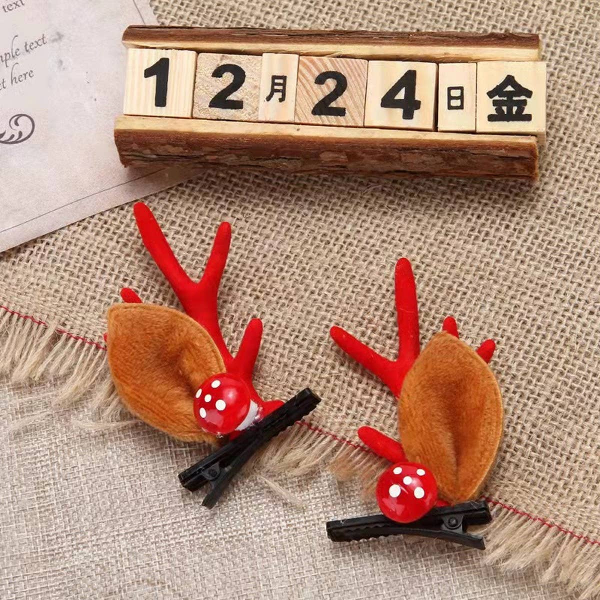 CHRISTMAS CUTE ELK HORN HAIRPIN HAIR ACCESSORIES