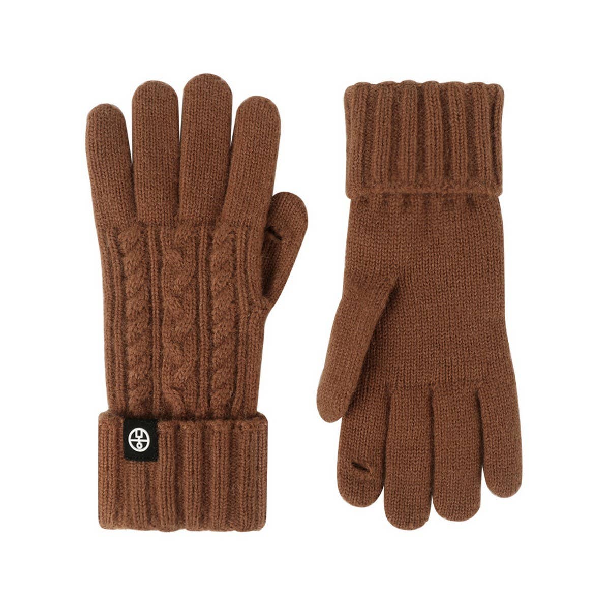 CONTRAST COLOR WOOL KNITTED JACQUARD WARM GLOVES