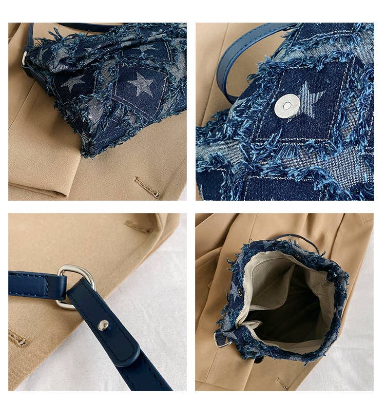 Fashionable diamond-shaped crossbody square bag