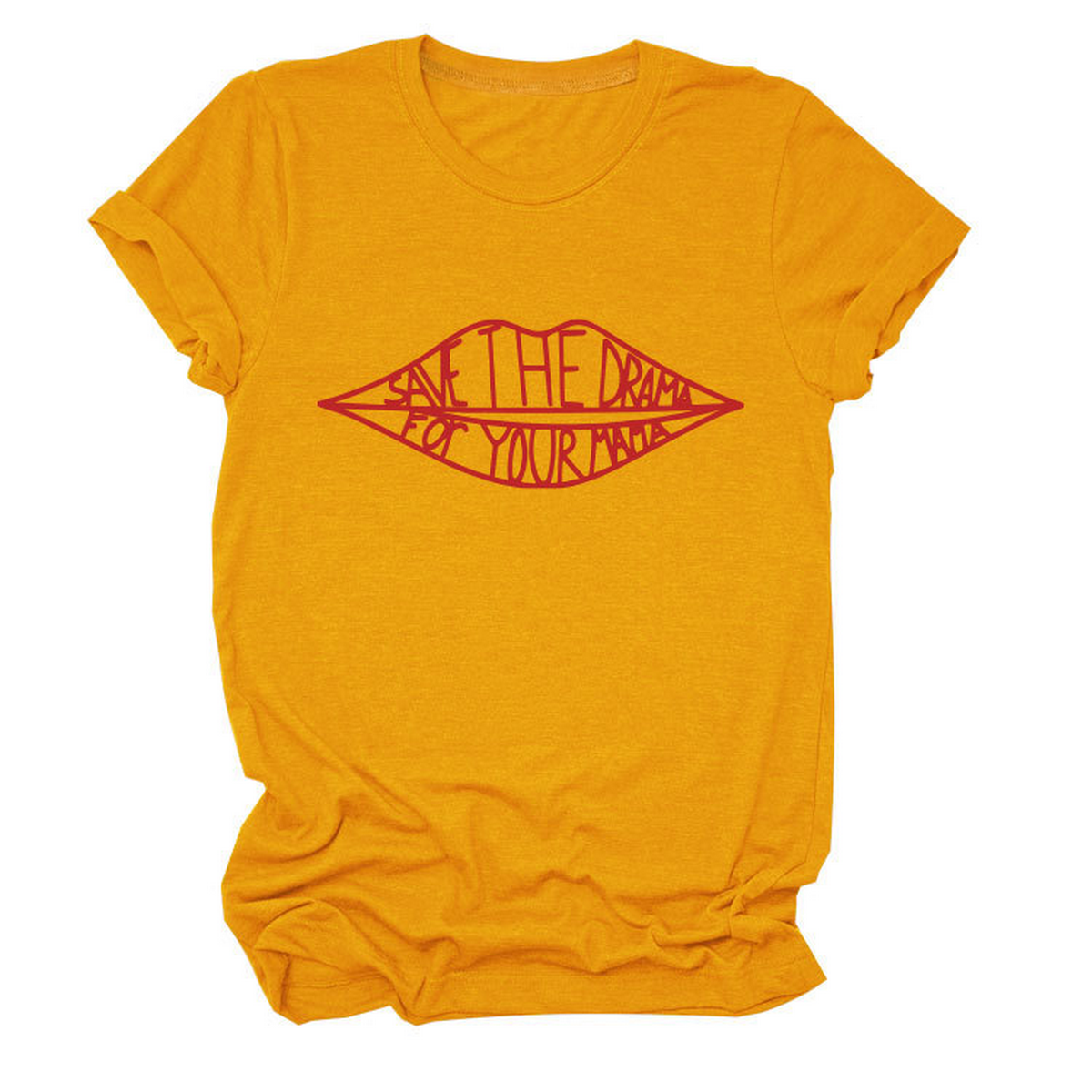 Women??¢s Fashion Slogan Tee Crew Neck Short Sleeve_CWTTSL0482