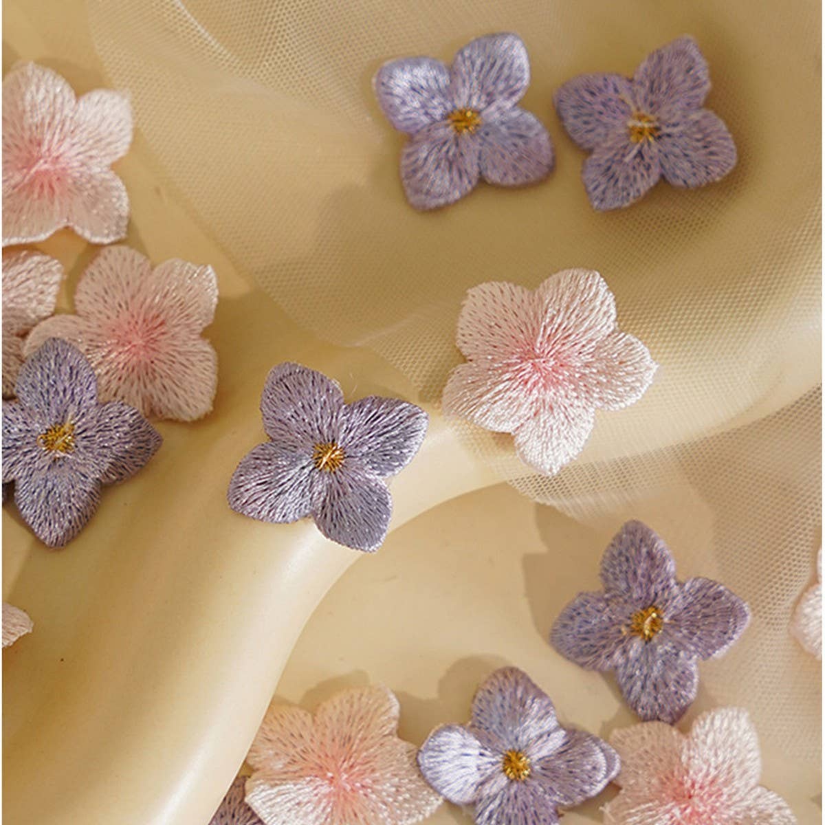 3D Cherry Blossom Embroidered Patch for Repair_CWMM5915