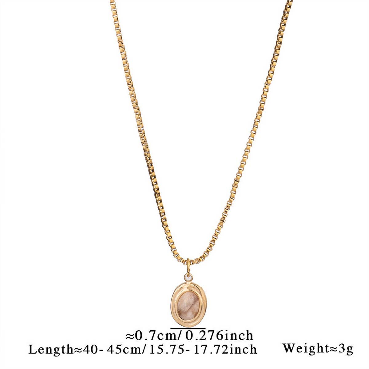 Minimalist Heart Necklace with Blue Tiger's Eye