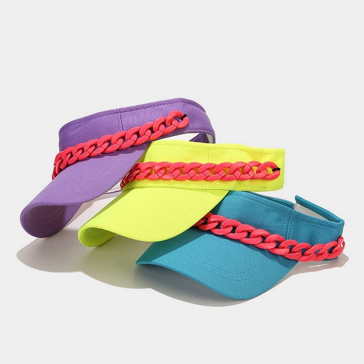 Nordic Acrylic Chain Sun Visor Hat for Women_CWAH3316