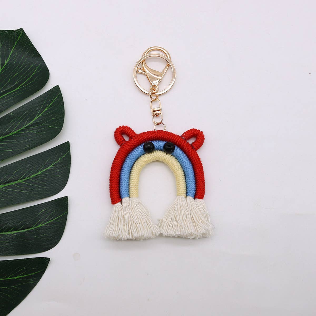 FASHION HAND-WOVEN RAINBOW TASSEL KEYCHAIN_CWMM1582