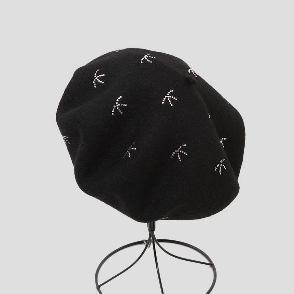 AUTUMN AND WINTER FASHION BOW HOT DIAMOND HAT_CWAH1933