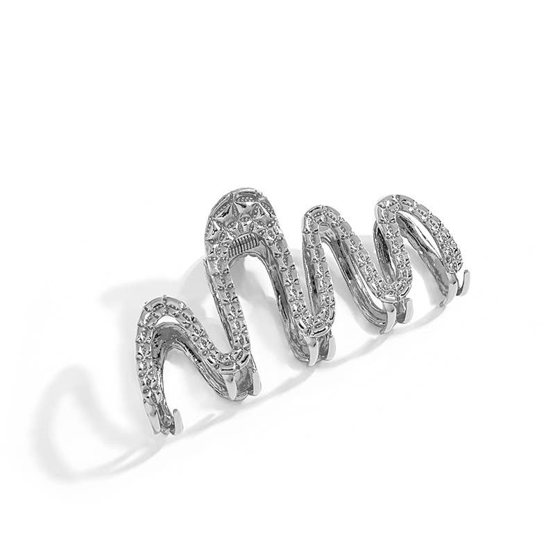 Geometric dark elegant metal clipper hair clips