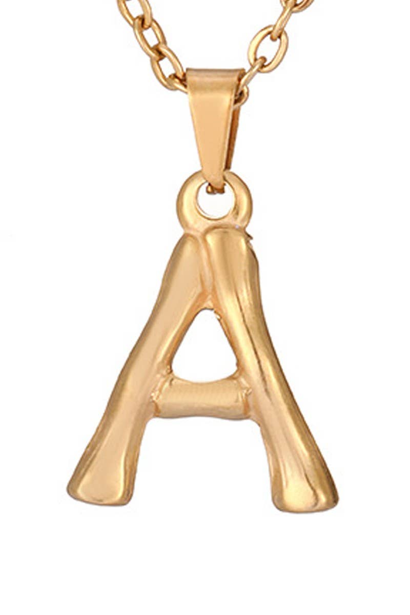 FASHION SIMPLE ALPHABET PENDANT NECKLACE_CWAJE230