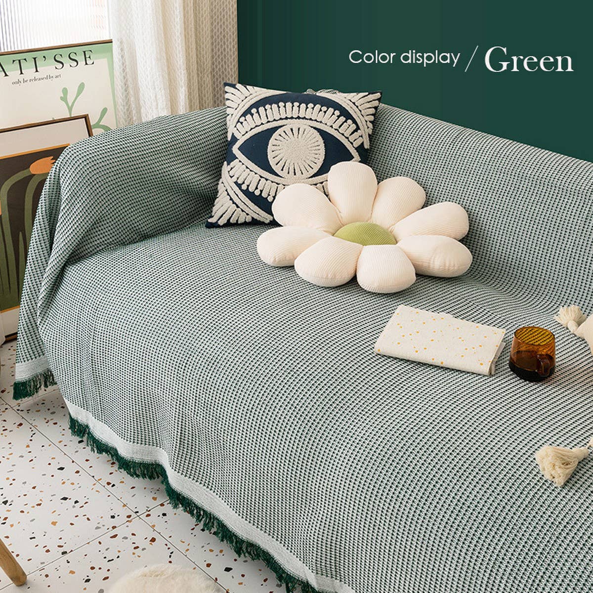 Cute Pink Couch Cover Full Wrap Blanket