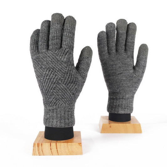 WINTER DOUBLE LAYER TOUCH SCREEN KNITTED GLOVES_CWAG0372