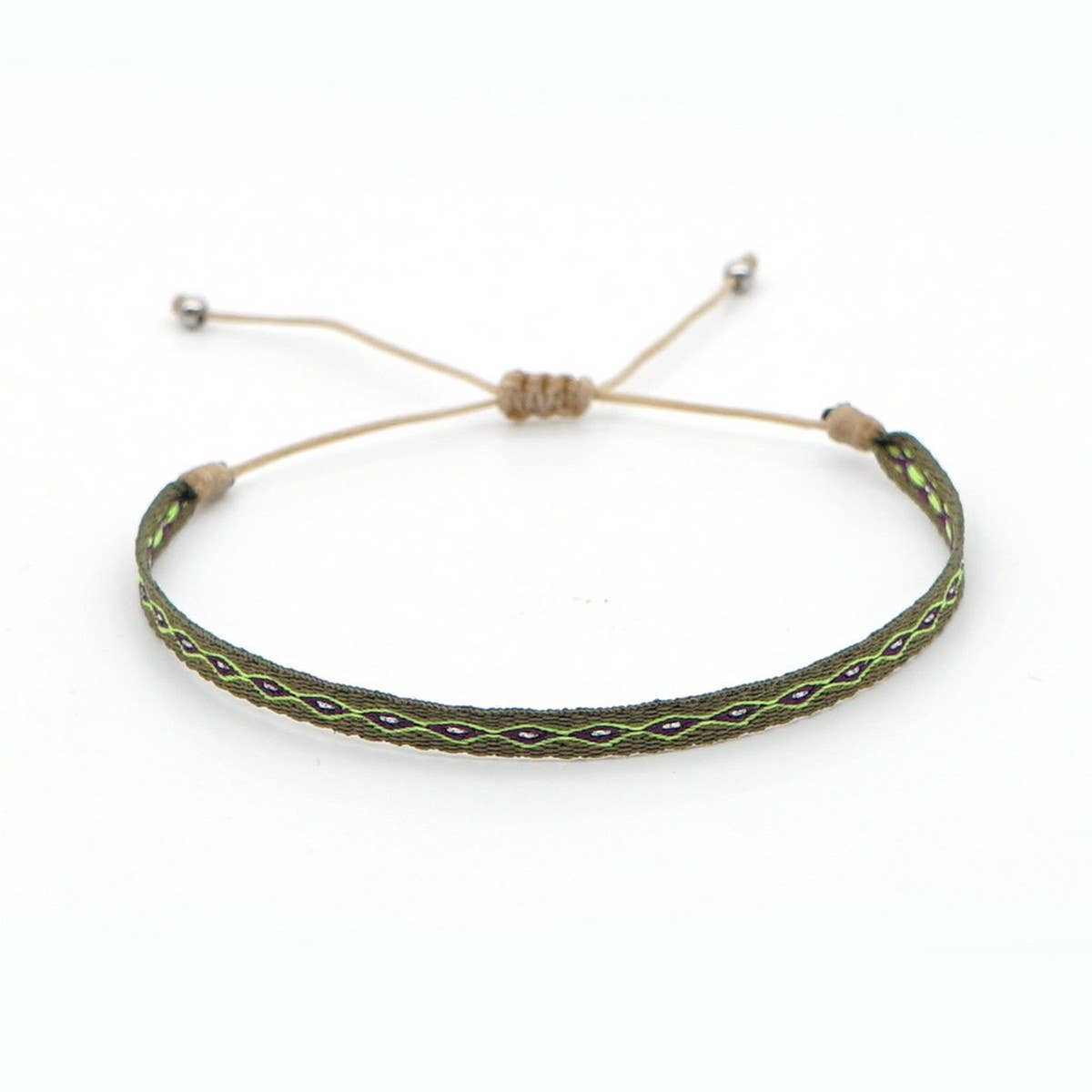 CWAJE4556_BOHEMIAN RIBBON HAND-WOVEN BRACELET