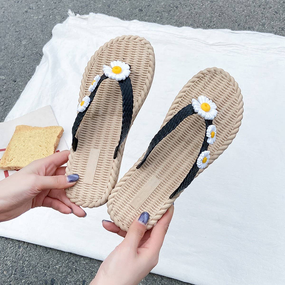 SUNFLOWER FLOWER SUMMER BEACH FLIP FLOPS